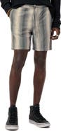 John Varvatos Stripe Cotton & Hemp Drawstring Shorts