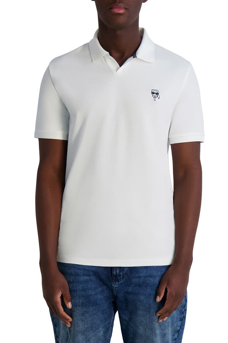 Karl Head Johnny Collar Polo, Main, color, WHITE