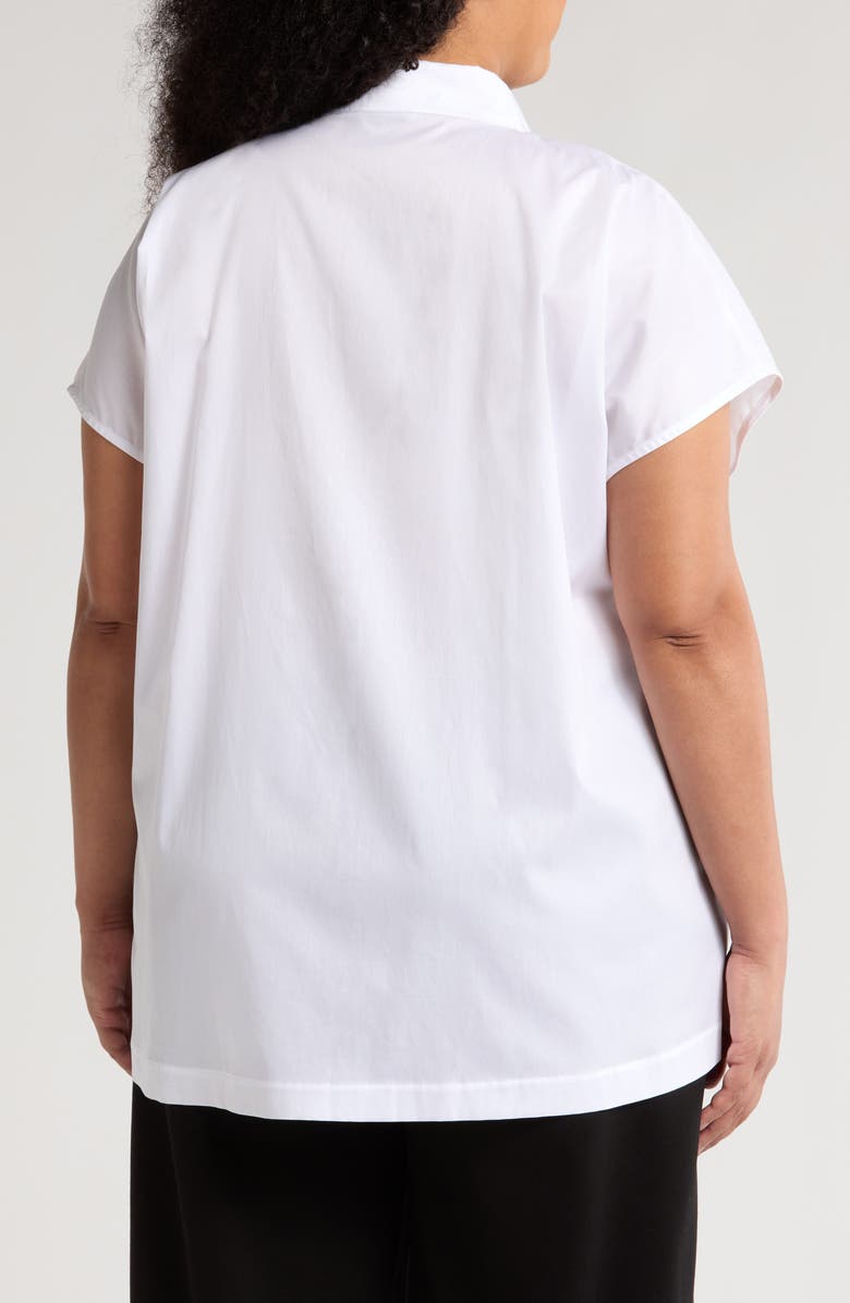 HARSHMAN Lily Asymmetric Ruched Button-Up Shirt, Alternate, color,