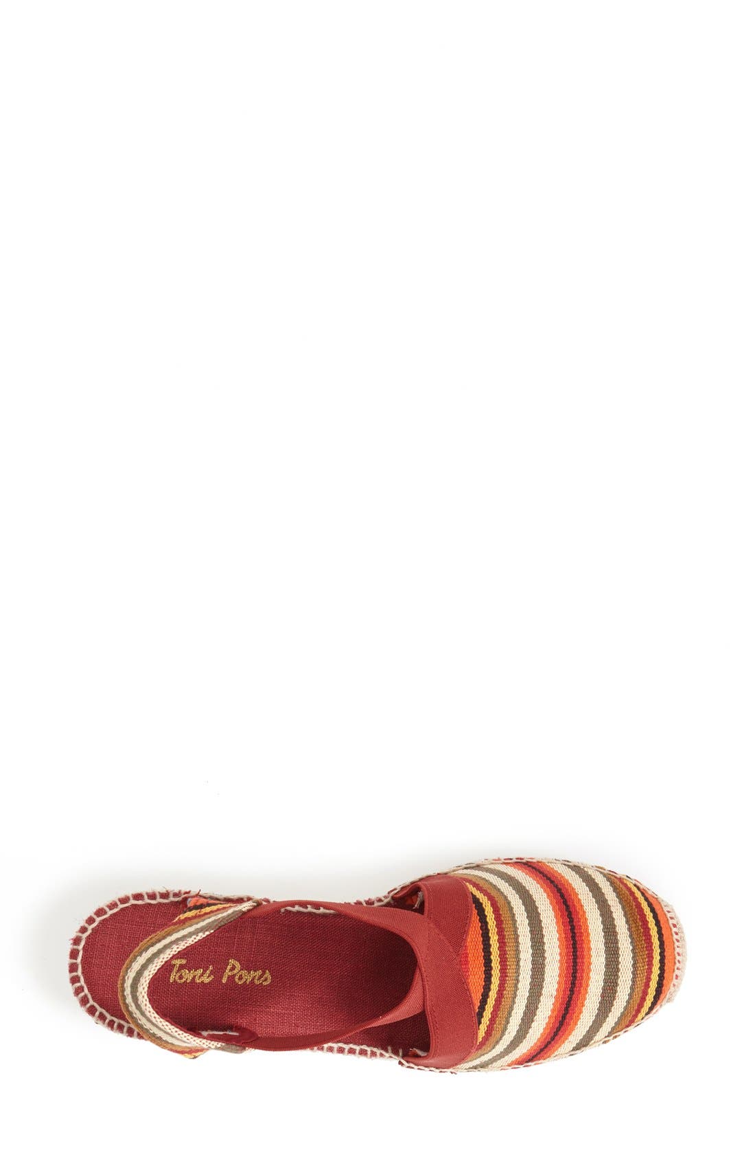 'Tarbes' Espadrille Wedge Sandal, Alternate, color, RED MULTI