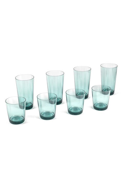 Simple Clear Set of 8 Glasses