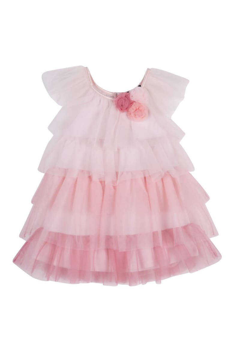 Tiered Mesh Dress & Bloomers, Alternate, color, PINK