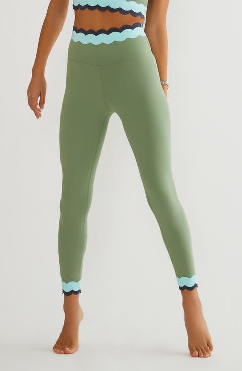 Stacy Scalloped High Waist 7/8 Leggings