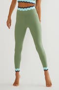 Beach Riot Stacy Scalloped High Waist 7/8 Leggings