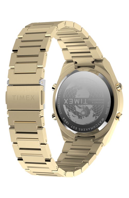 Timex ® Q  Continental Q80 Digital Bracelet Watch, 39mm In Gold