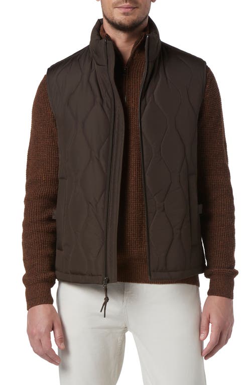 Andrew Marc Hampden Quilt Vest In Green