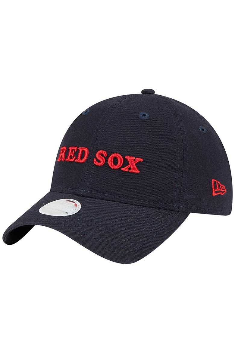 Women's New Era Navy Boston Red Sox Shoutout 9TWENTY Adjustable Hat, Main, color, Navy