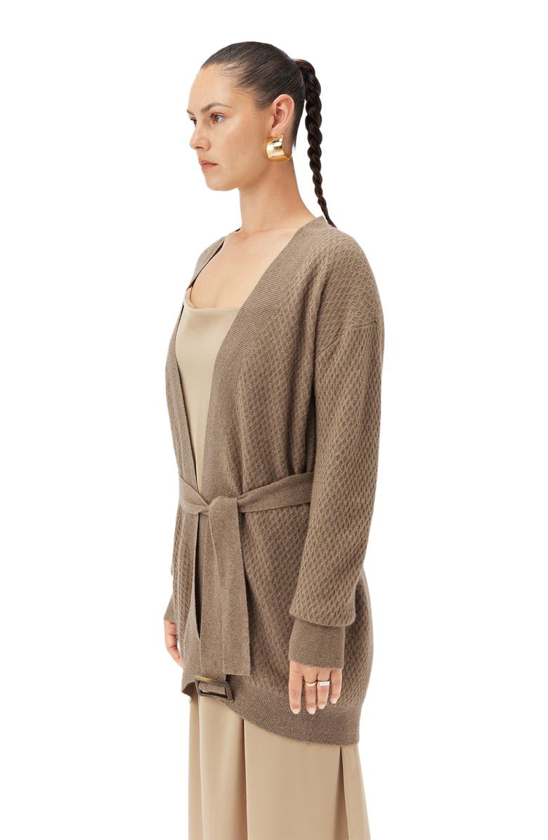 GOBI Mongolian Cashmere Self-Belt Cashmere Cardigan, Alternate, color,