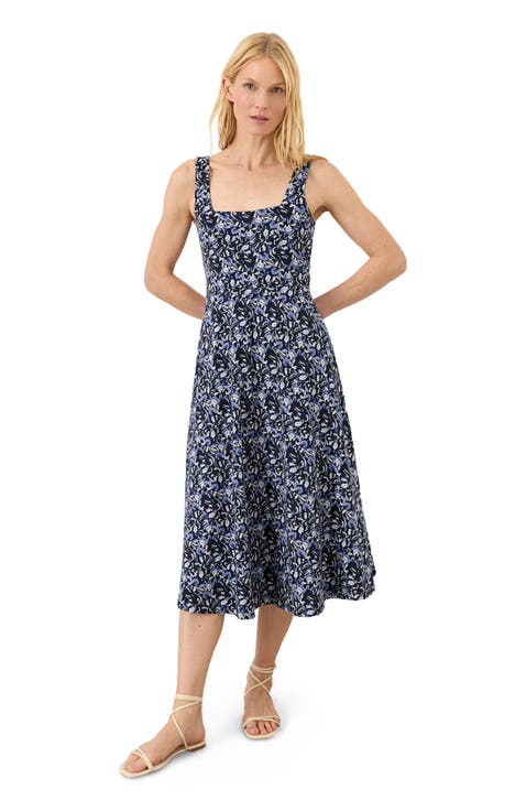 Fit & Flare Square Neck Dress Made With Organic Cotton