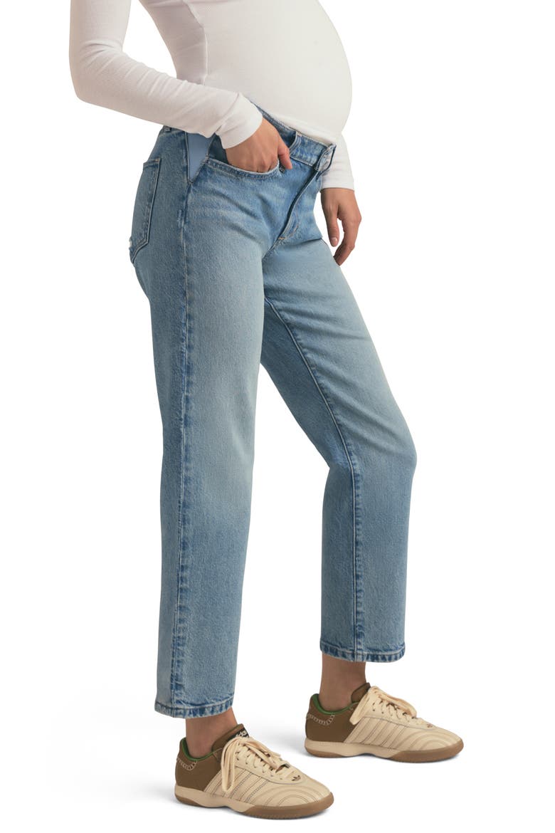 The Otto Mama Relaxed Straight Leg Maternity Jeans, Alternate, color, SANTA BARBARA