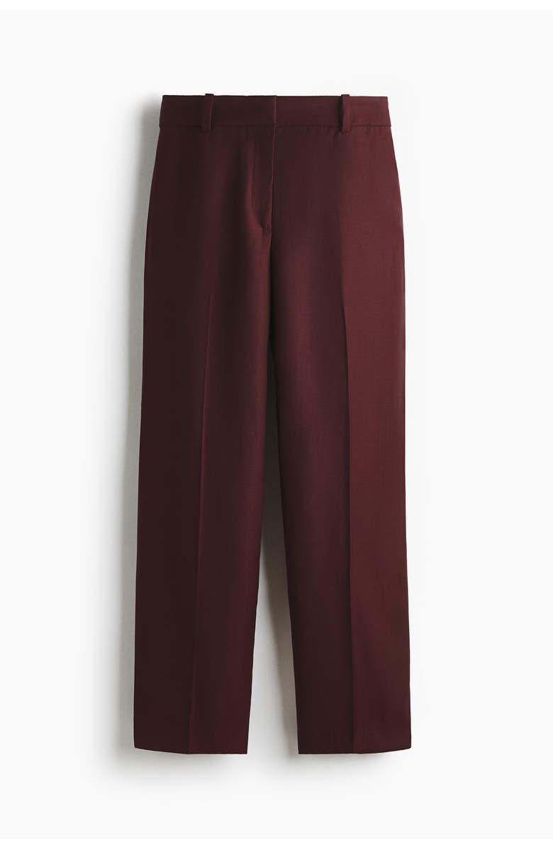 H&M Suit Trousers, Main, color, Burgundy