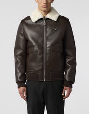 PHILIPP PLEIN Eco Shearling Aviator Jacket Men