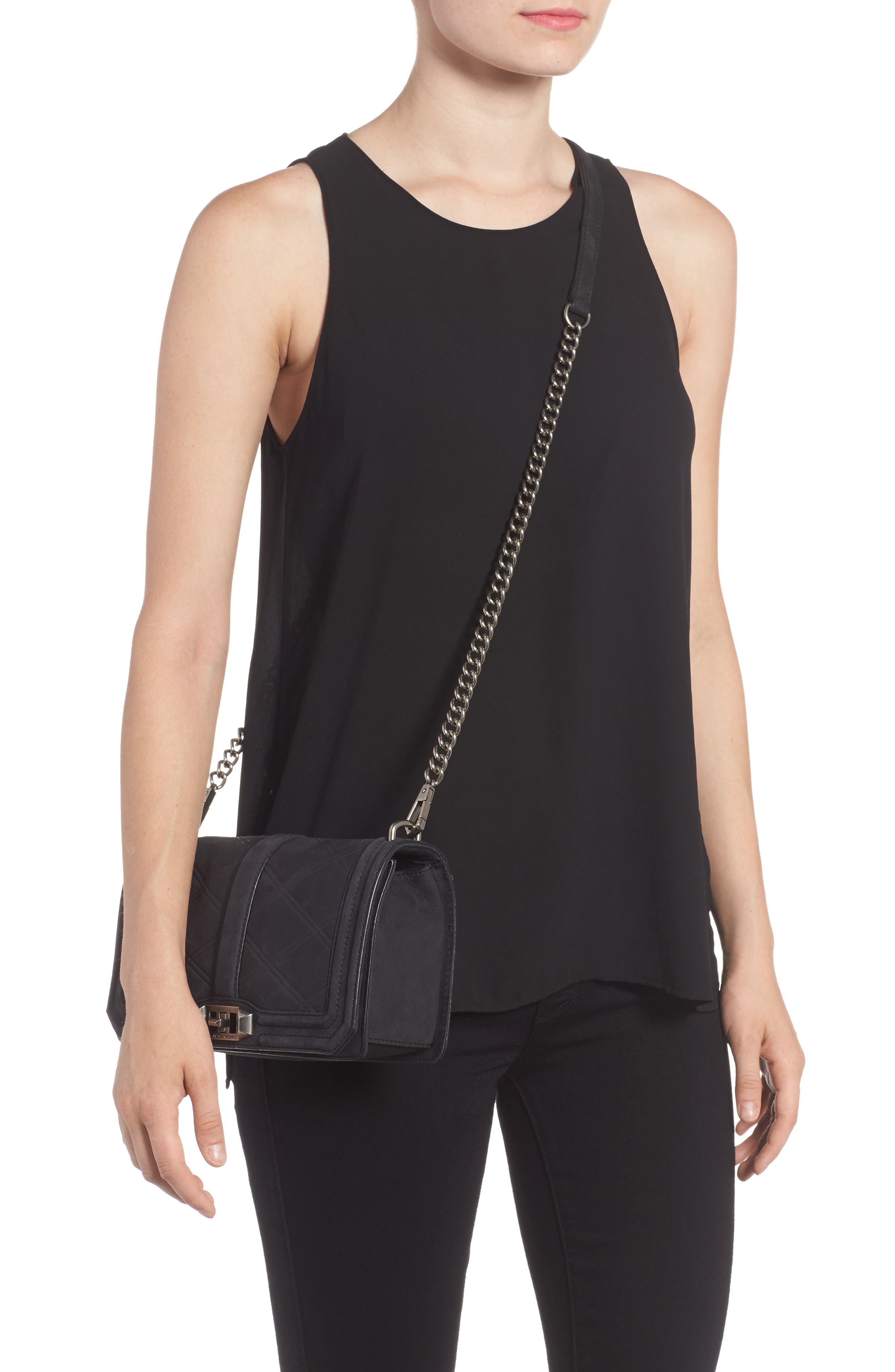 Rebecca Minkoff Love Nubuck Crossbody Bag, Alternate, color, 