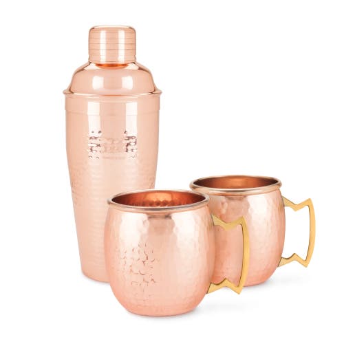 Twine Hammered Mule Mug And Cocktial Shaker In Copper
