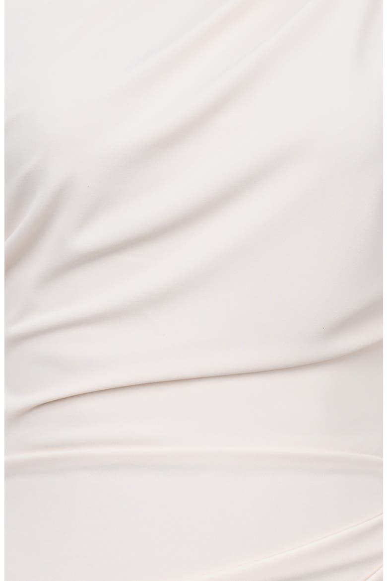 Arista Pleated One-Shoulder Long Sleeve Cocktail Dress, Alternate, color, VINTAGE IVORY