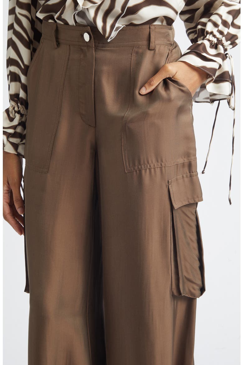James Wide Leg Cargo Pants, Alternate, color, COFFEE