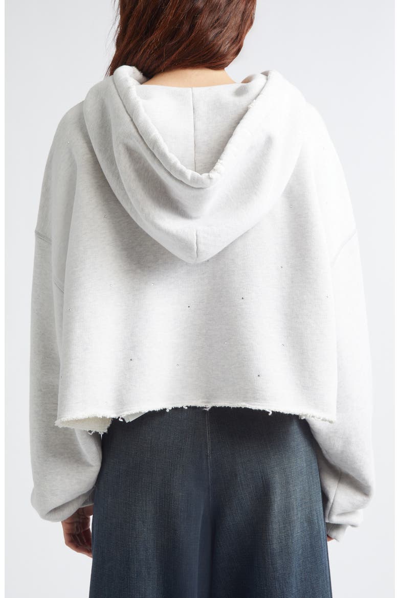 Star Oversize Crop Hoodie, Alternate, color, VINTAGE GRAY MELANGE