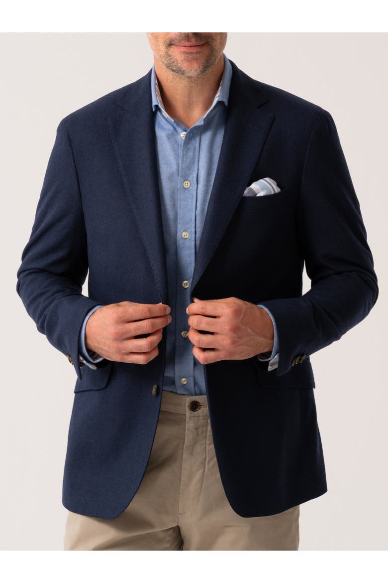 Classic Wool & Cashmere Blend Blazer, Main, color, Blue
