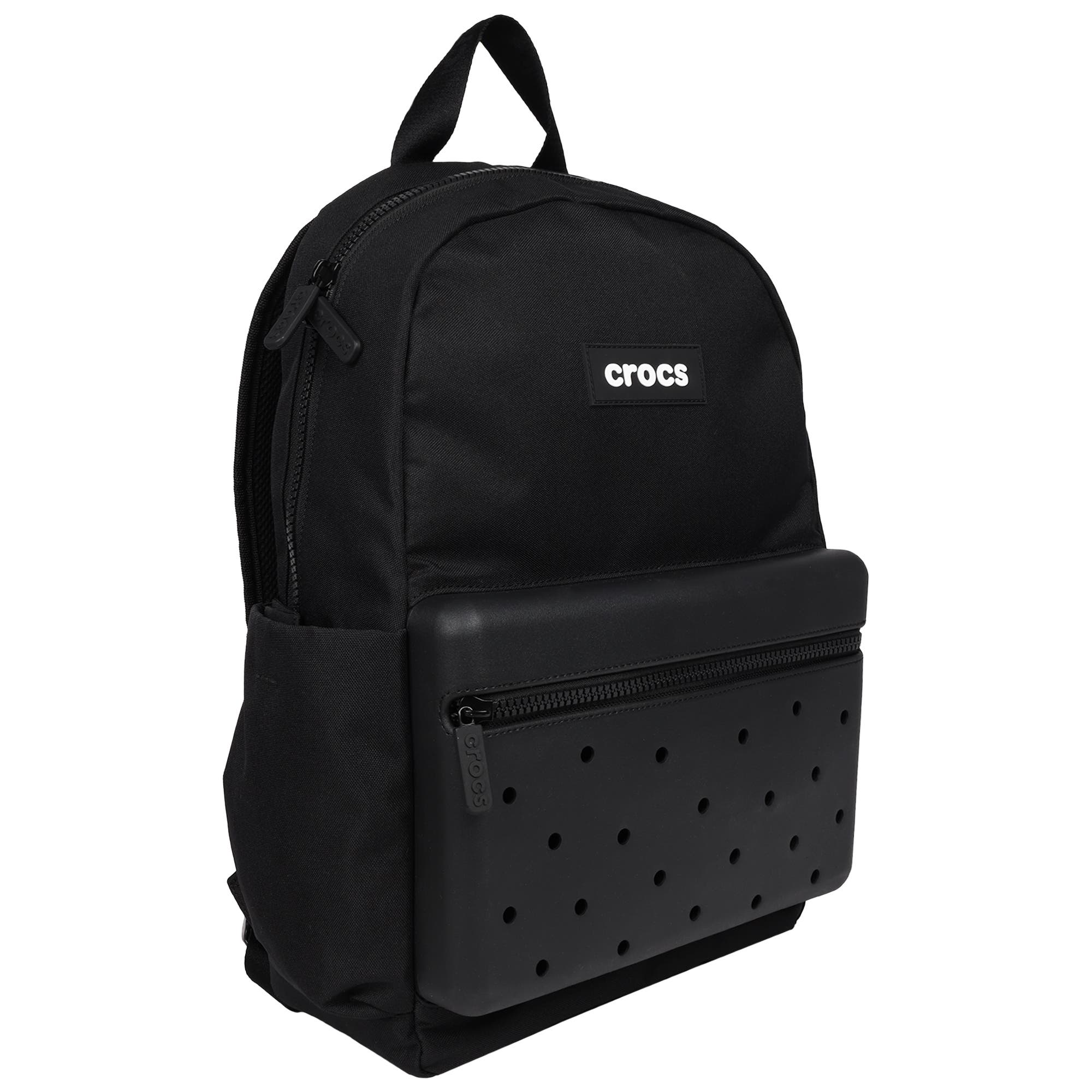 CROCS Lightweight Backpack with Molded Front Storage Pocket, Alternate, color, Black