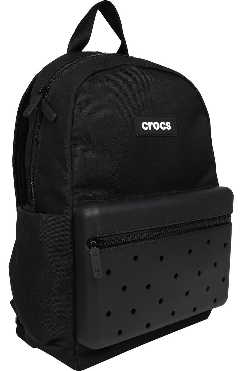 CROCS Lightweight Backpack with Molded Front Storage Pocket, Alternate, color, Black