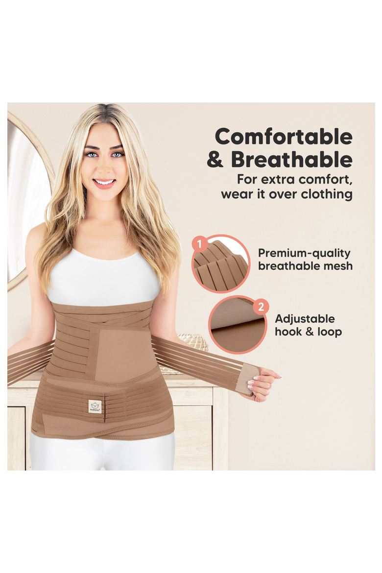 Revive 3-in-1 Postpartum Recovery Support Belt, Alternate, color, Warm Tan
