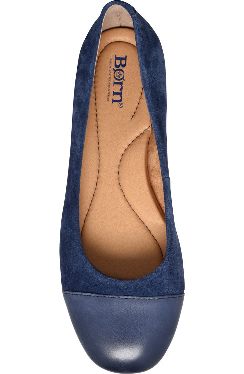 Børn Batti Mixed Media Ballet Flat, Alternate, color, Navy