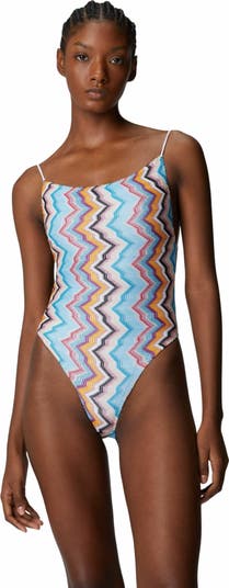 ワンピース水着 MISSONI Zigzag one-piece swimsuit (MS25SP08BR012V SM9QG) Missoni One-piece Swimsuit With Zig Zag Lamé 3d | Nordstrom