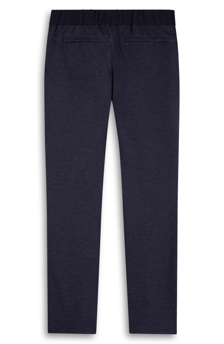 Bugatchi Soft Touch Knit Pintuck Pants, Alternate, color, Black