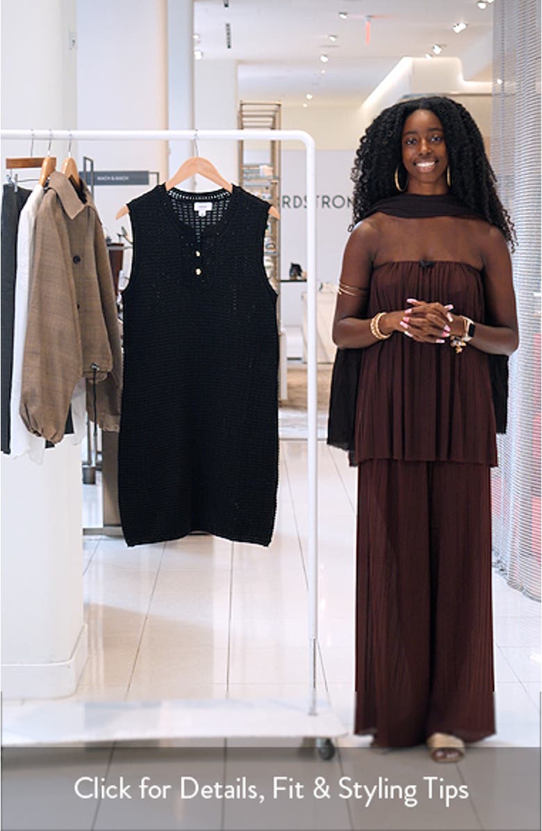 Sleeveless Organic Cotton Blend Sweater Dress, sales video thumbnail