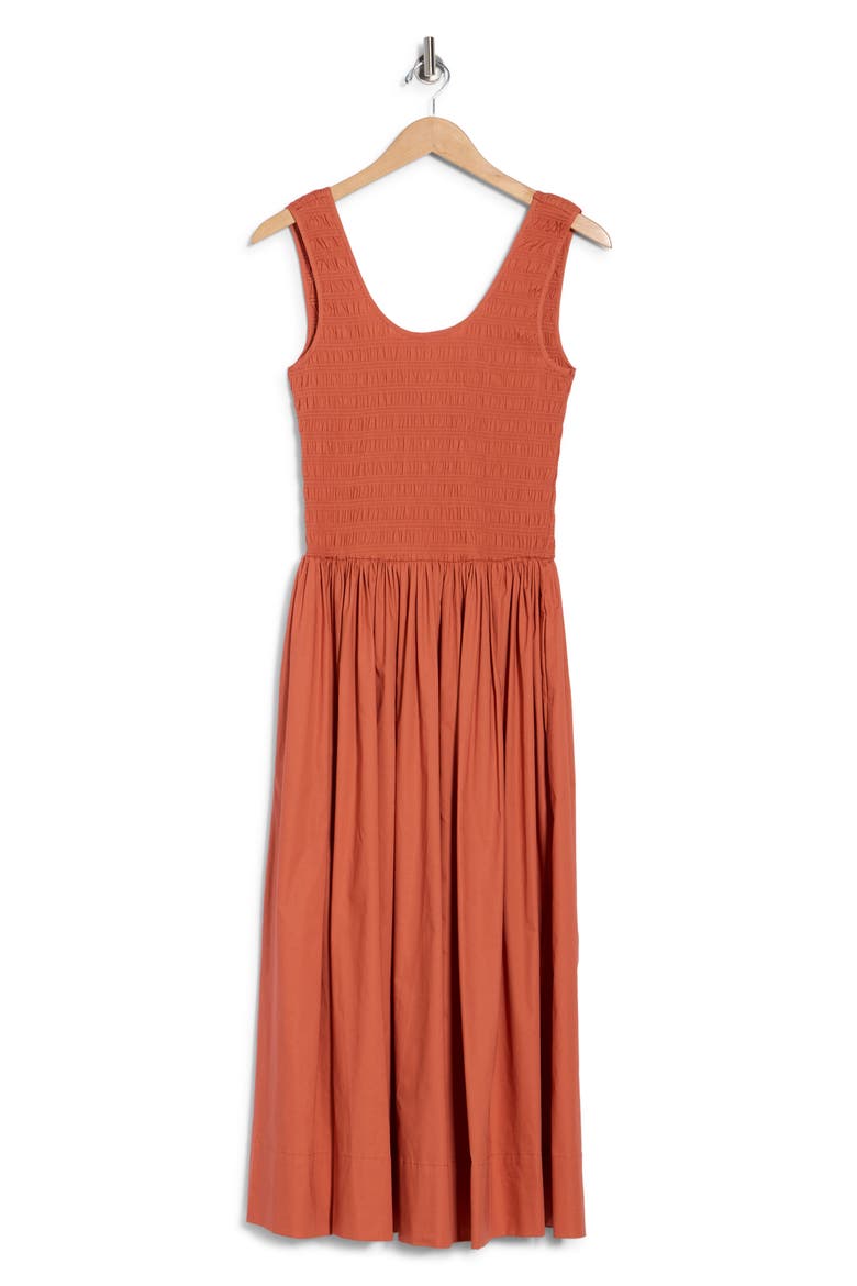 Sleeveless Smocked Sundress, Alternate, color, GINGER