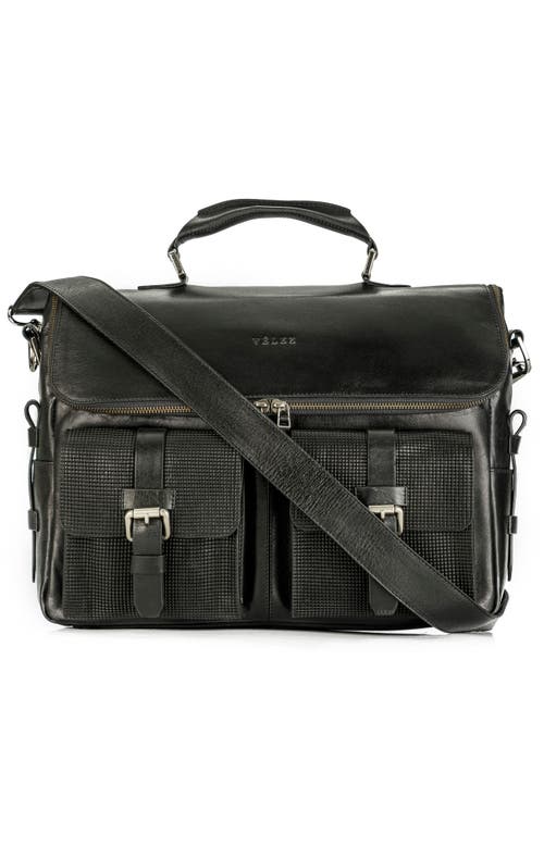 Velez "new Archaeology" Portable Leather Briefcase In Black