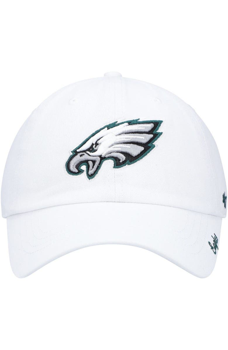 '47 Women's '47 White Philadelphia Eagles Miata Clean Up Logo Adjustable Hat, Alternate, color, 