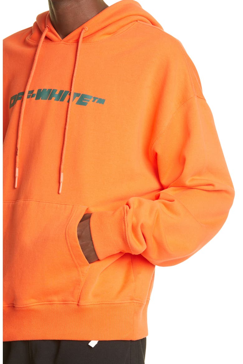 Trellis Worker Logo Graphic Cotton Hoodie, Alternate, color, ORANGE GREEN