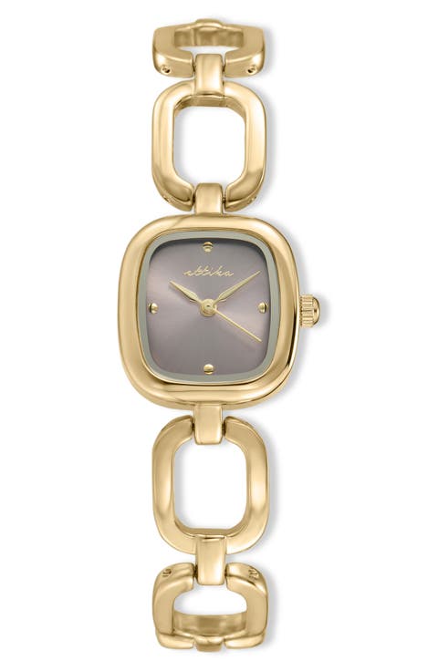 Square Link Bracelet Watch, 22mm x 23mm