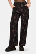 Disturbia Angela Folk Print Wide Leg Trouser
