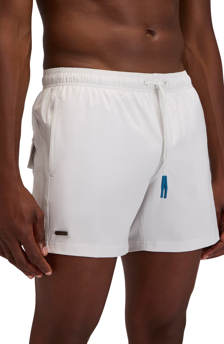 Sundek Solid Swim Trunks, Alternate, color, Ghost