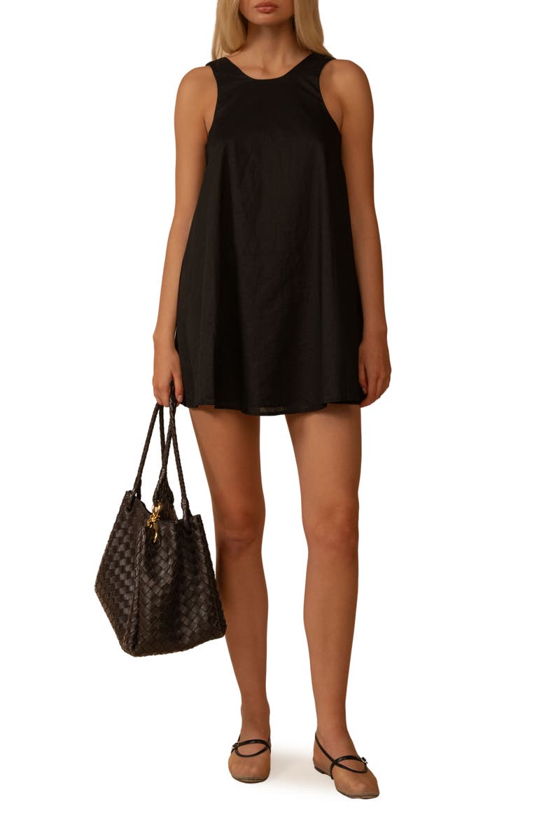 Hannah Cover-Up Minidress, Main, color, BLACK