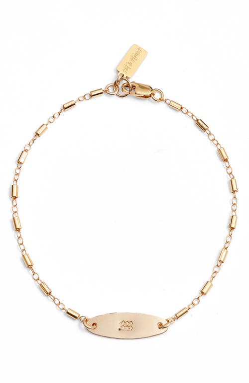Set & Stones Zodiac Sign ID Bracelet in Aquarius at Nordstrom