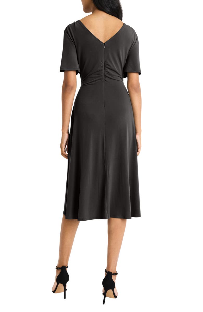 Maggy London Ruched Bodice Midi Dress, Alternate, color, 