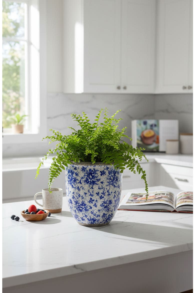 Lilibeth Tall Planter, Alternate, color, BLUE