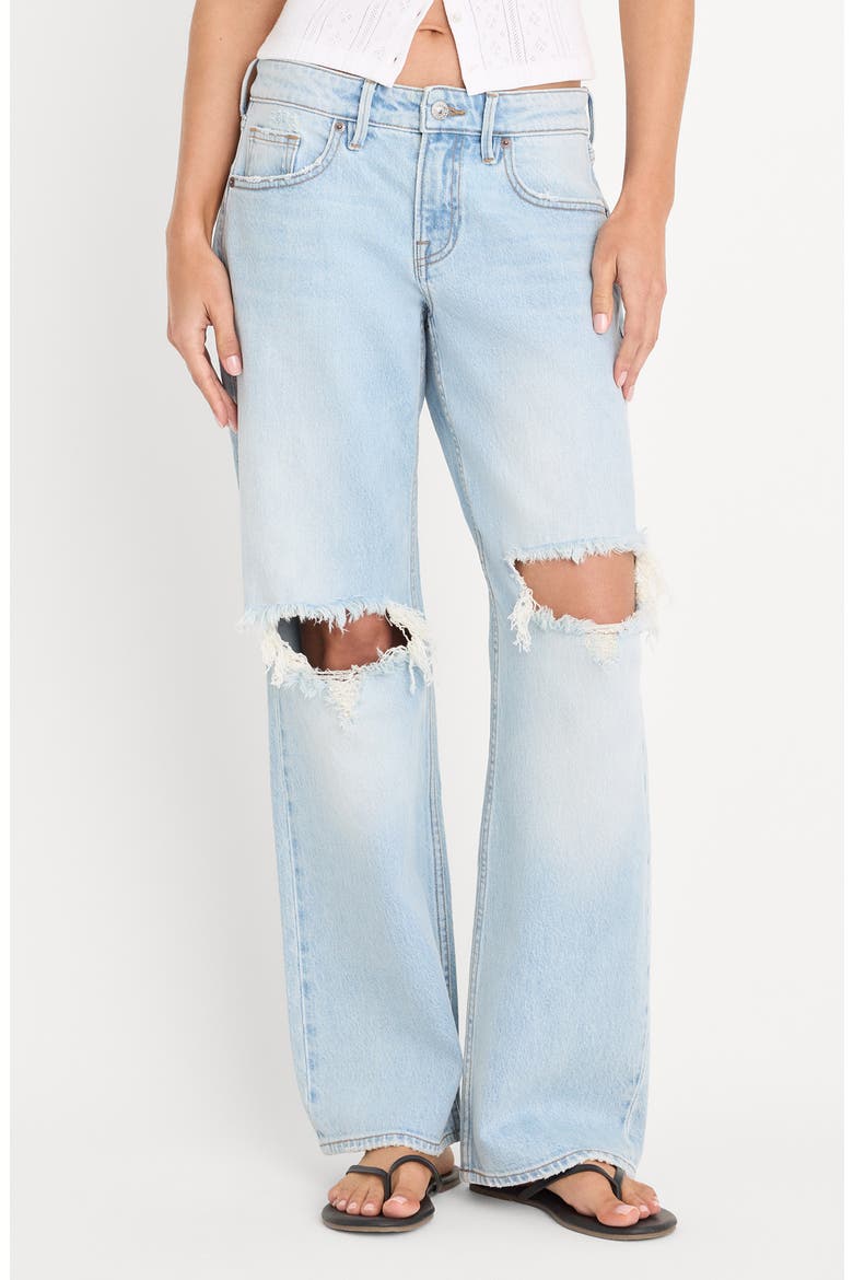 Ripped Low Loose Jeans, Main, color, INDIGO1249