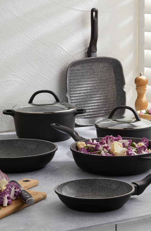 Cuisine::pro ® Stone X² 9 Piece Cookware Set In Black