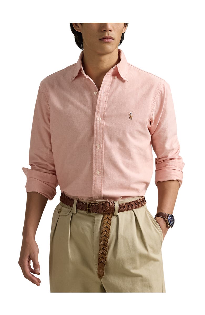 Polo Ralph Lauren Big & Tall Iconic Oxford Sport Shirt, Main, color, Kona Orange