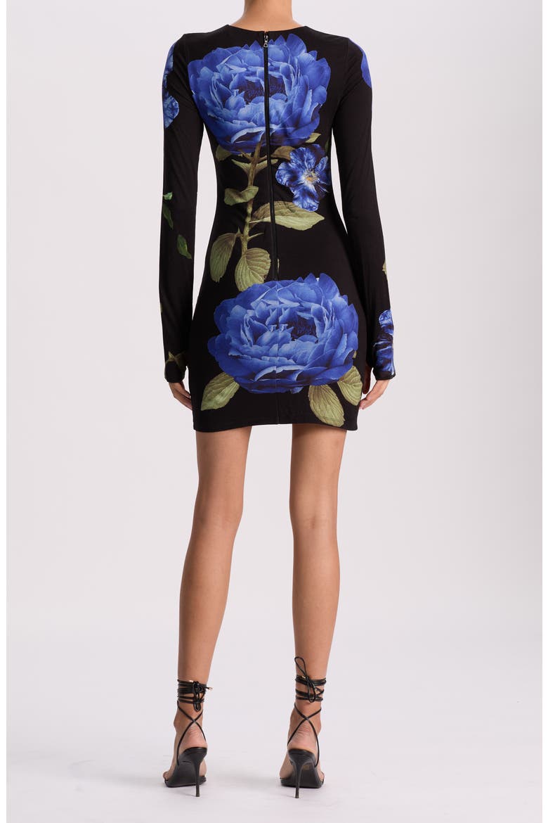Delora Floral Print Long Sleeve Minidress, Alternate, color, LOS LOVE