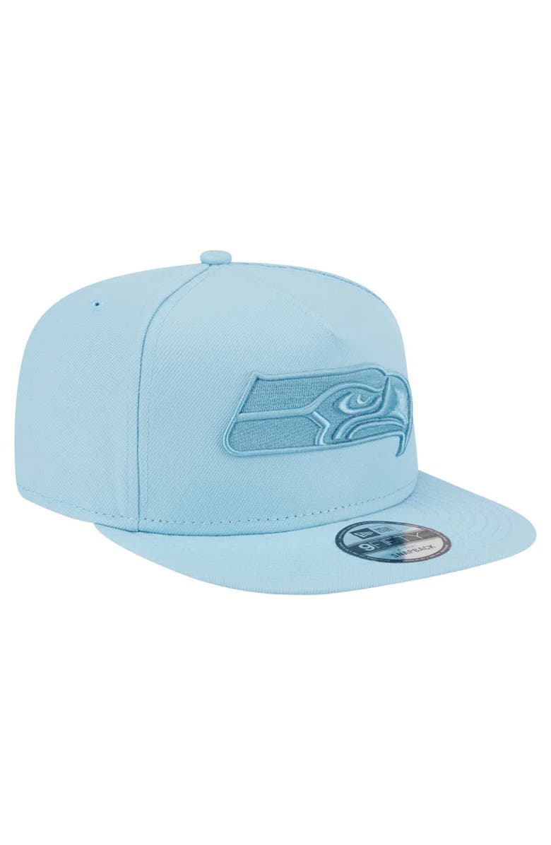 New Era Men's New Era  Light Blue Seattle Seahawks Color Pack A-Frame 9FIFTY Snapback Hat, Alternate, color, 