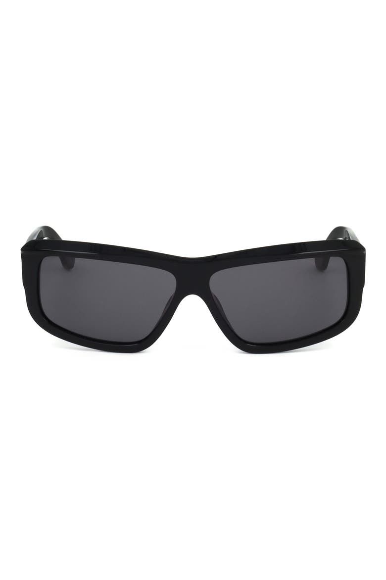 Rectangular Sunglasses, Main, color, BLACK / GREY