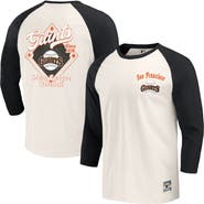 Darius Rucker Collection by Fanatics Men's Darius Rucker Collection by Fanatics Black/White San Francisco Giants Cooperstown Collection Raglan 3/4-Sleeve T-Shirt