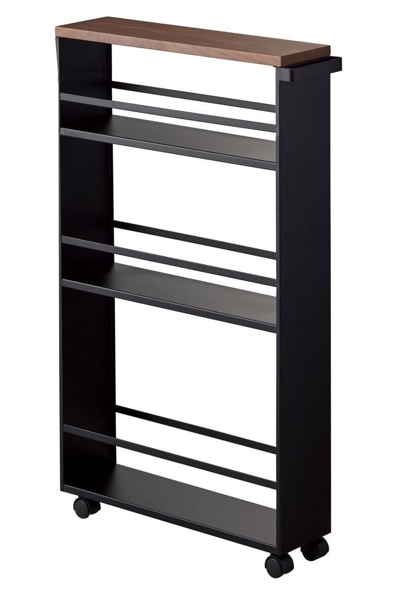 Steel Rolling Storage Cart, Main, color, BLACK