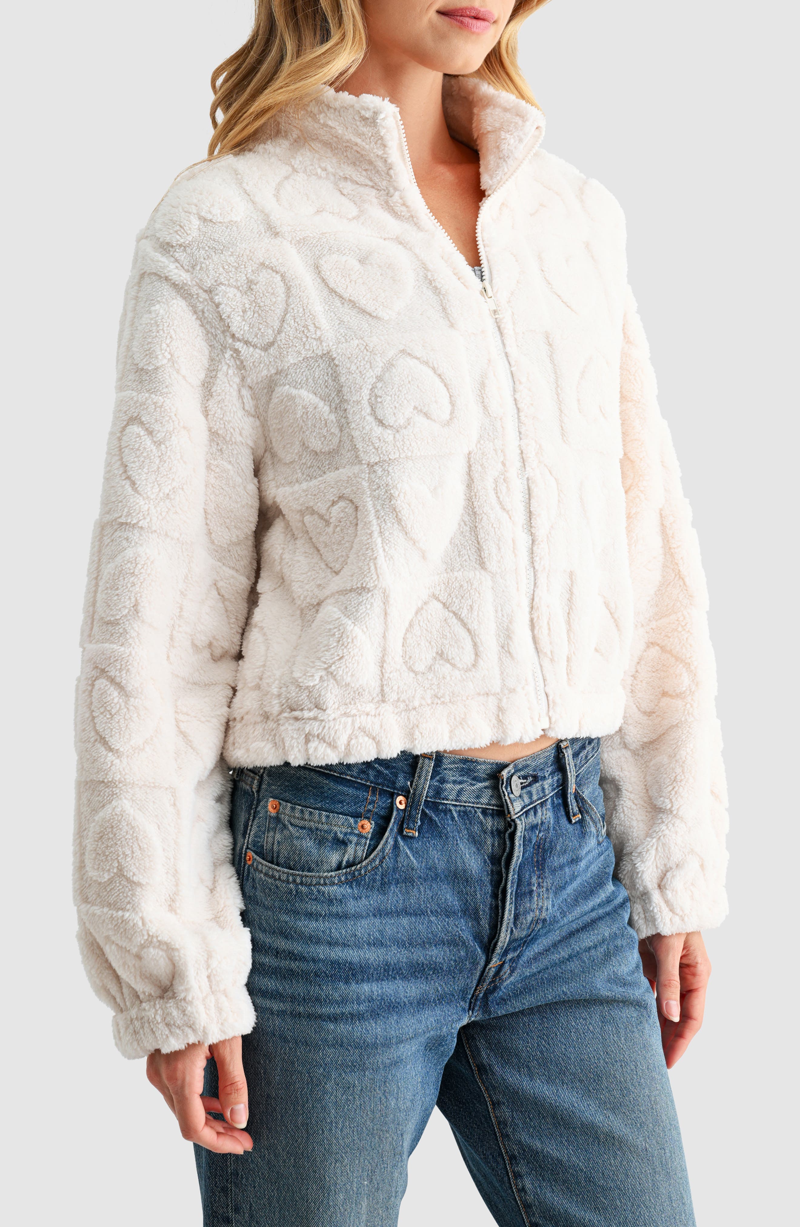 Lush Heart Shape Fleece Jacket (Women) | Nordstromrack
