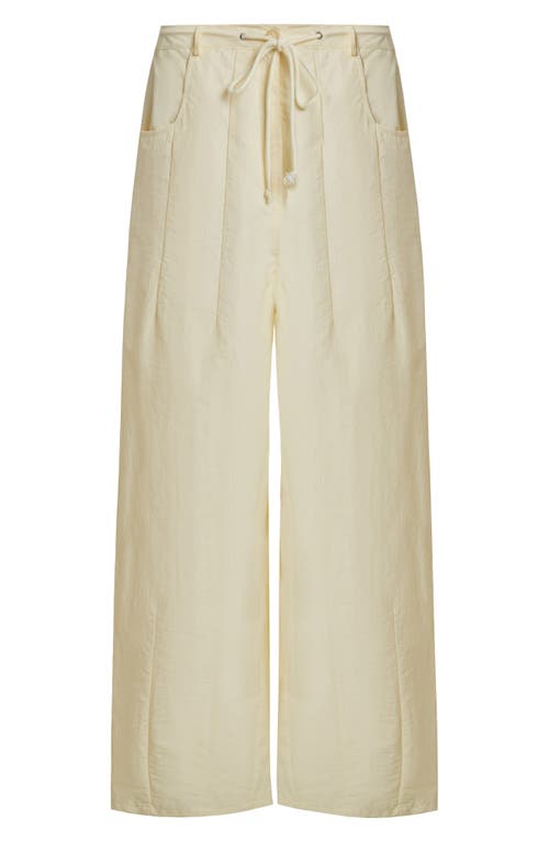 Lioness Riptide Drawstring Nylon Pants In Daisy